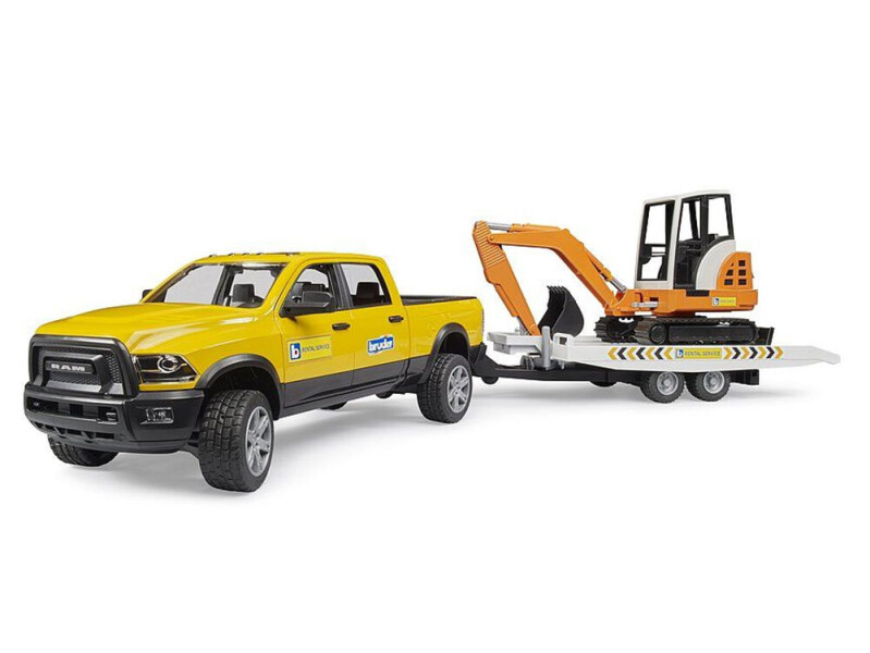 Bruder RAM servisní vůz s minibagrem 1:16 